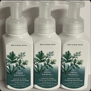 Set of 3 Bath and Body Works Fresh Rainfall hand soaps